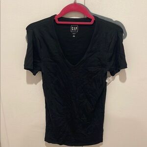 GAP Black V-Neck T-Shirt
